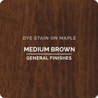 General Finishes Water Based Dye Stain - Medium Brown (ON MAPLE)
