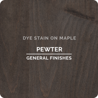 General Finishes Water Based Dye Stain - Pewter (ON MAPLE)
