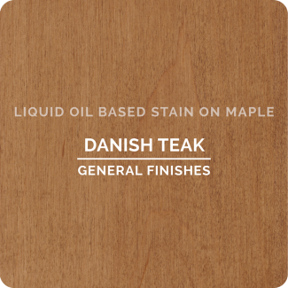 General Finishes Oil Based Liquid Wood Stain - Danish Teak (ON MAPLE)