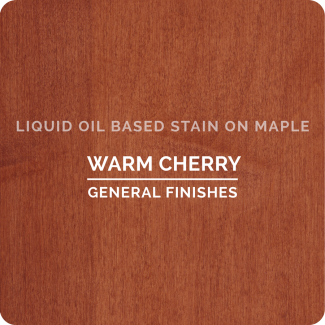 General Finishes Oil Based Liquid Wood Stain - Warm Cherry (ON MAPLE)