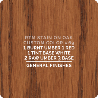 General Finishes RTM Wood Stain Custom Color Color - #69 (ON OAK)