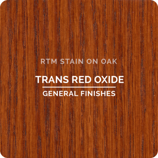 General Finishes RTM Wood Stain Stock Color - Trans Red Oxide (ON OAK)