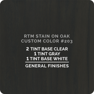 General finishes RTM Wood Stain Custom Color - #203 (ON OAK)
