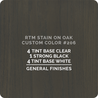 General Finishes RTM Wood Stain Color Custom Color - #206 (ON OAK)