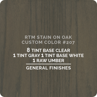 General Finishes RTM Wood Stain Color Custom Color - #207 (ON OAK)