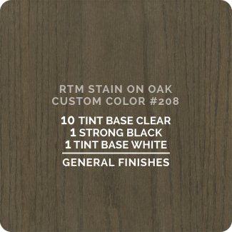 General Finishes RTM Wood Stain Color Custom Color - #208 (ON OAK)